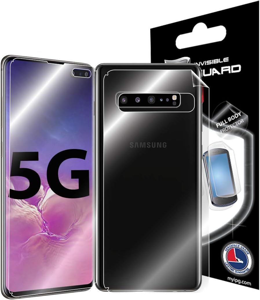 IPG for Samsung Galaxy S10 5G Full Body Protector Invisible Touch Screen Sensitive Ultra HD Clear Film Anti Scratch Skin Guard - Smooth/Self-Healing/Bubble -Free Screen & Back
