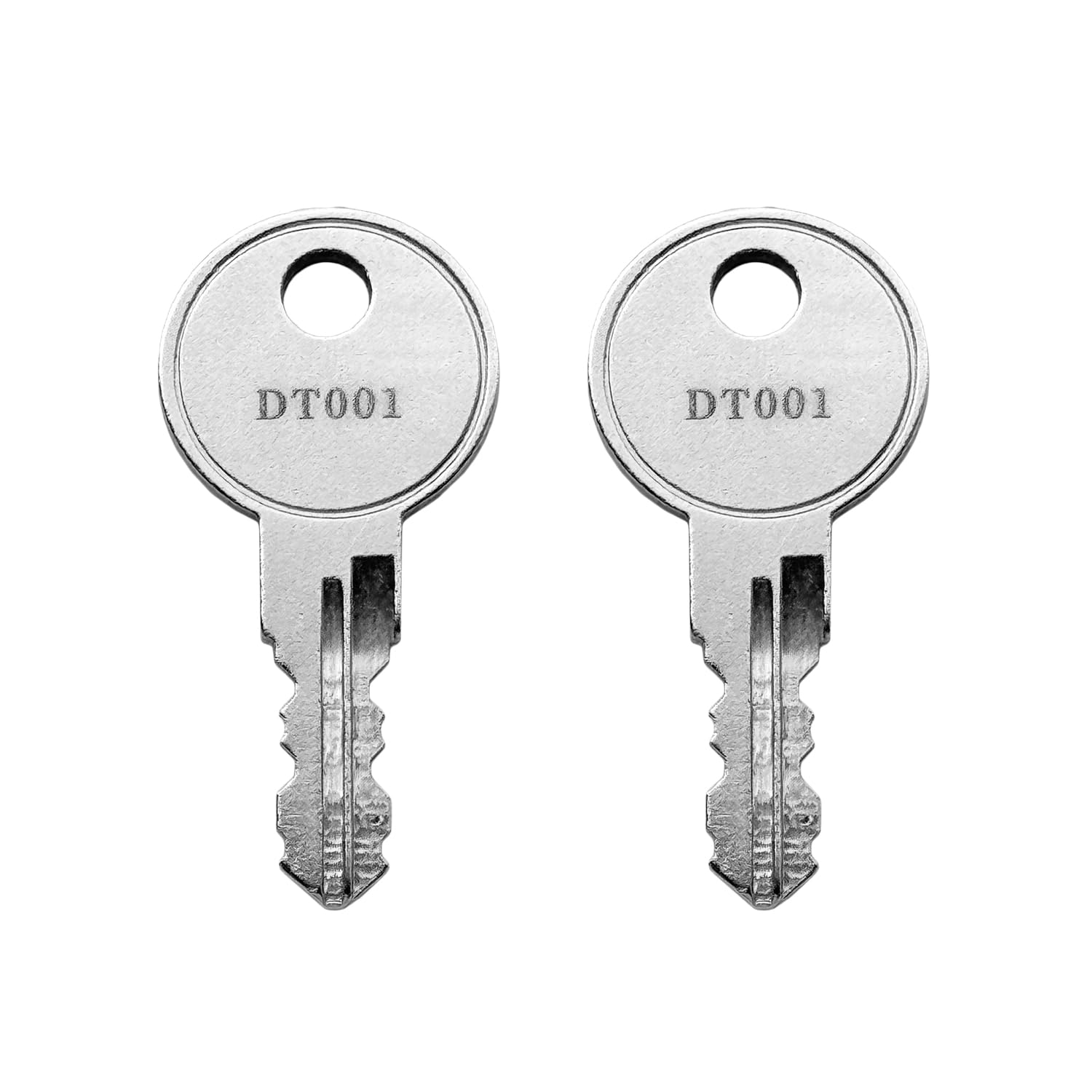 Photo 1 of (2) KeyPower DT001 - DT020 Truck Cap Keys for Leer Tonneau Cover Locks, NOT for DETEX, Pre Cut to Key Code (DT002)
