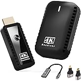 sunmeg Wireless HDMI Transmitter and Receiver 4K Decode 1080P Output Plug & Play 2.4G/5G Wireless HDMI Extender Kit Portable for Streaming Video and Audio to Monitor from Laptop/PC/Projector