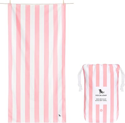 Dock & Bay Beach Towel Cabana Light Malibu Pink Large 160x90cm
