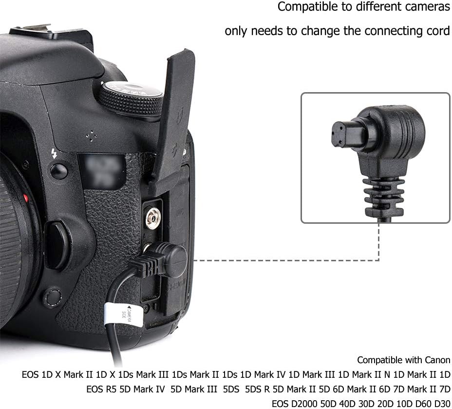 Wired Remote Shutter Release For Canon EOS 5D Mark IV III II R5 5D 5DS 