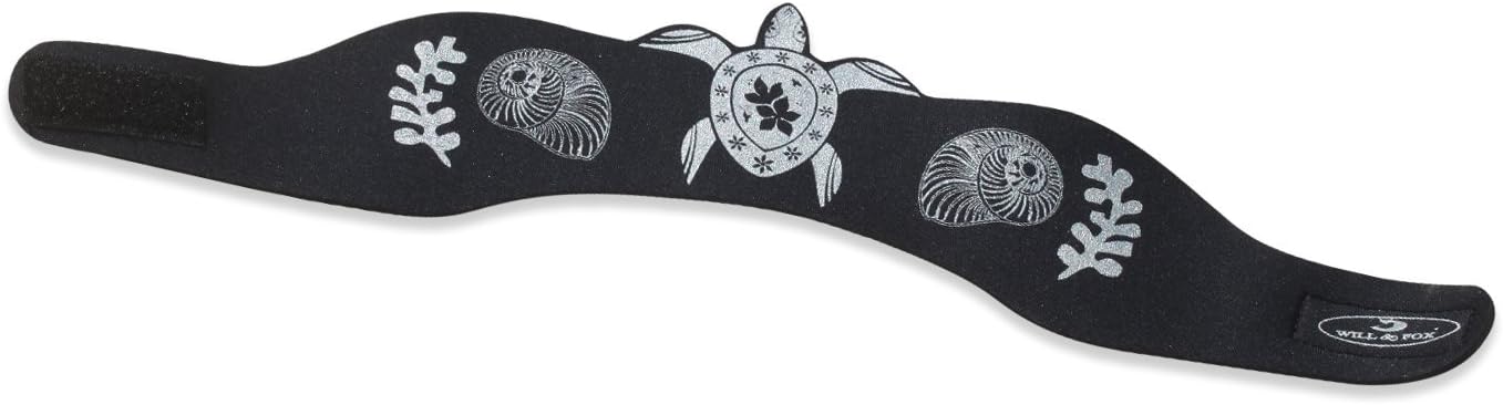 Will & Fox Swimming Headband with Earplugs for Kids - Non Slip Grip and Adjustable Ear Band (Turtle Black, Medium) : Sports & Outdoors