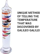 Thorness 44cm Tall Galileo Thermometer with Ten Floating Globes view 2