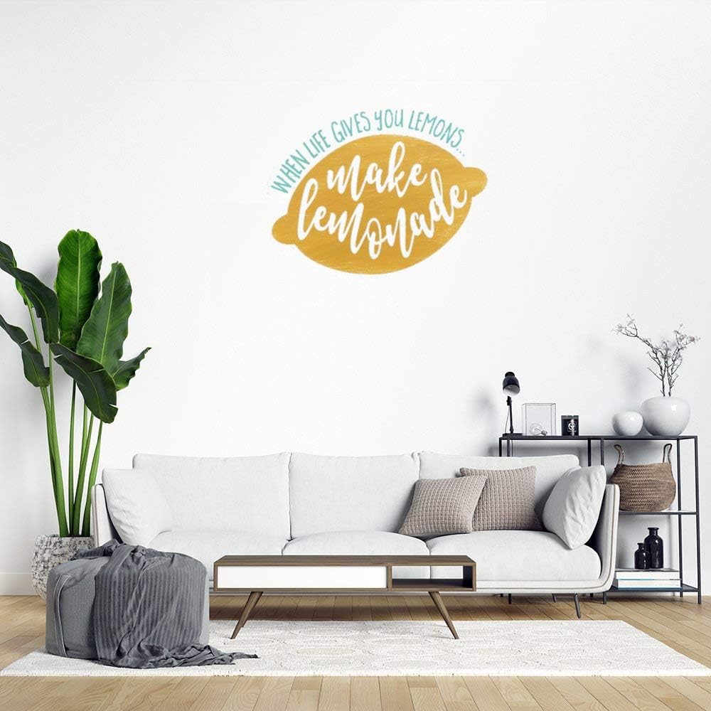 Calcomanías de pared rústico con texto en inglés "When Life Gives You
