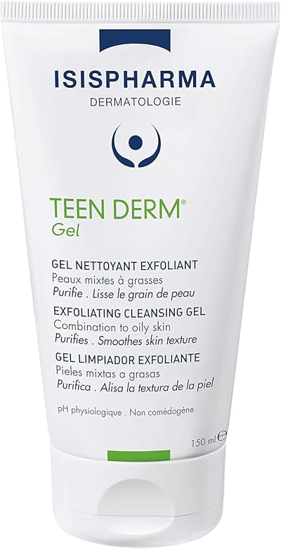 TEEN DERM GEL Face Wash - Salicylic Acid, Exfoliating Beads, Oily