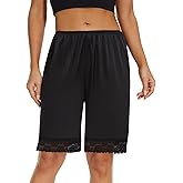 MANCYFIT Bloomers for Women Satin Pettipants for Under Dresses Culottes Slip 9" Inseam Half Slip Shorts