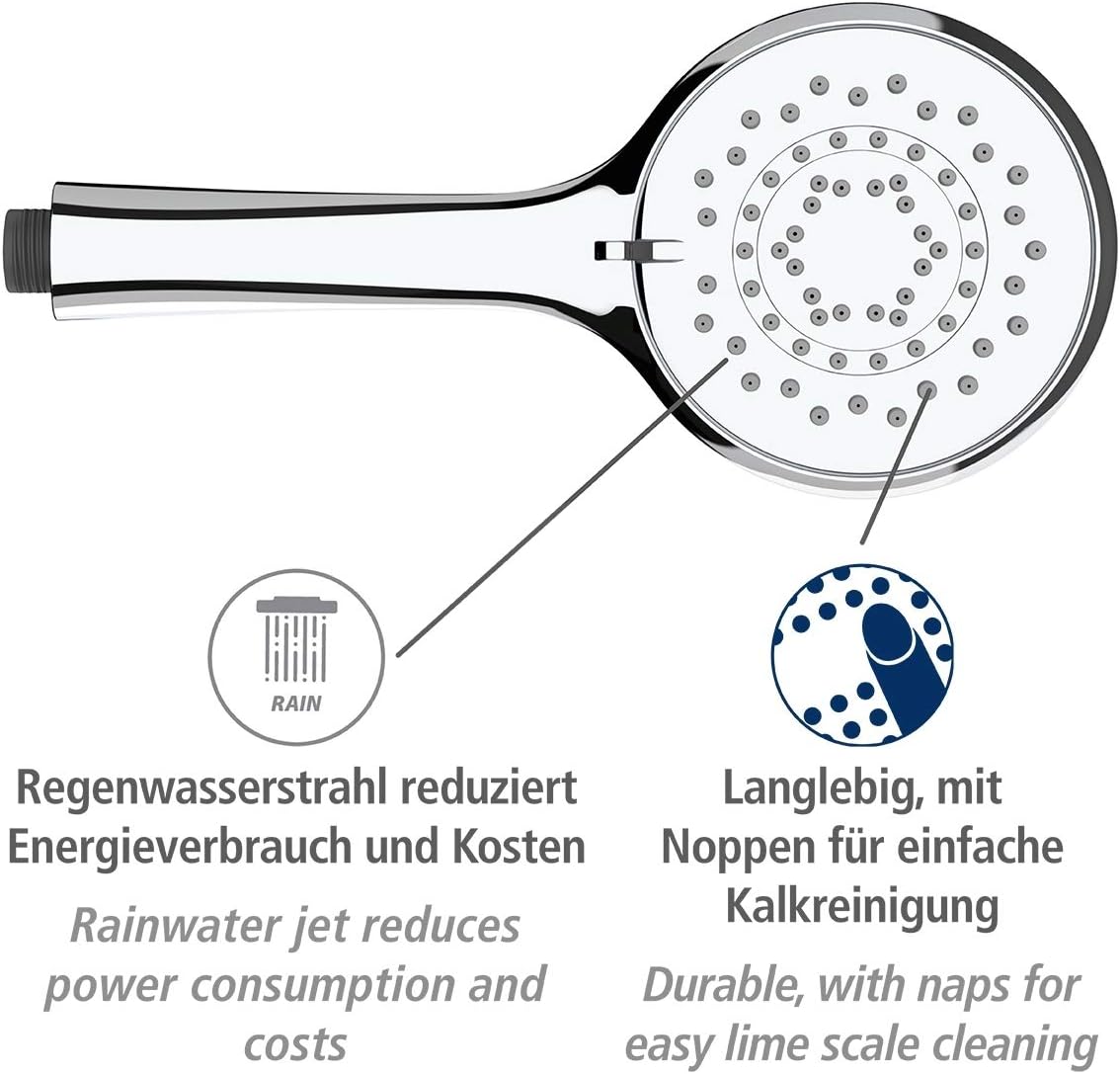 Wenko Watersaving Shower Head, 23995100, Chrome, diameter 11 cm - Image 4