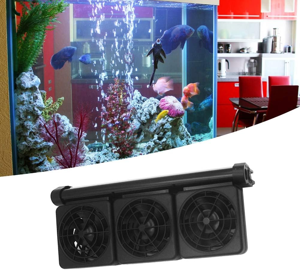 Pssopp Aquarium Adjustable Fish Tank Cooling Fan Heat Dissipation Fans Aquarium ColdWind Cooling System for for Salt Fresh Water Tank(3 Head) - Image 3