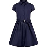 Nautica Girls School Uniform Short Sleeve Shirtdress