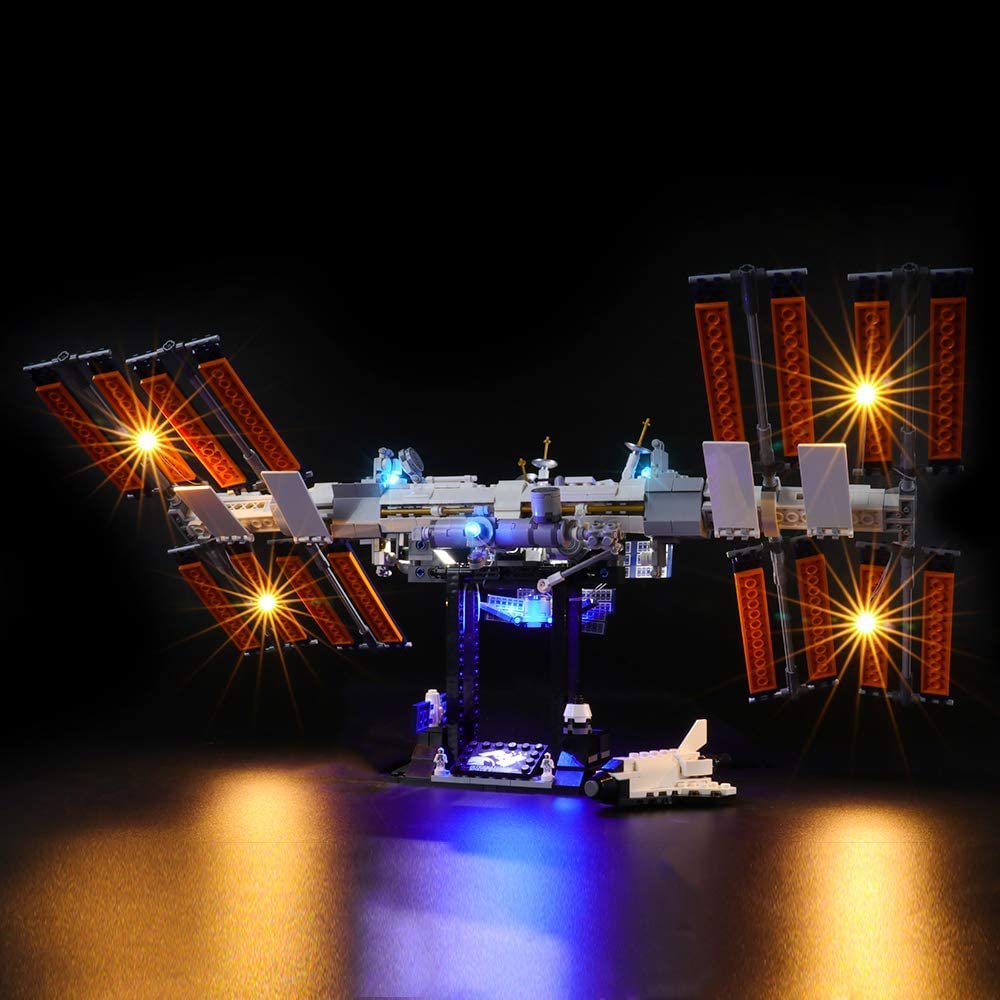 GEAMENT LED Light Kit for International Space Station - Compatible with LEGO Ideas 21321 Model (Building Set Not Included)