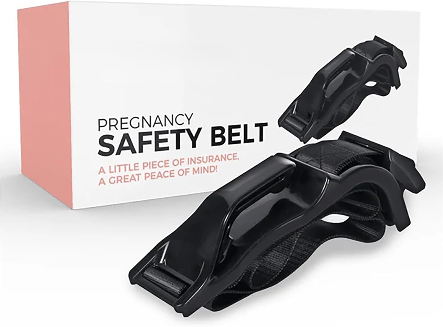Hvshq Mimibelt Pregnancy Safety Belt Cover, Universal Seatbelt Shoulder Pad Set and Cushion, an in-car Accessory Designed to Enhance Riding Comfort-Black