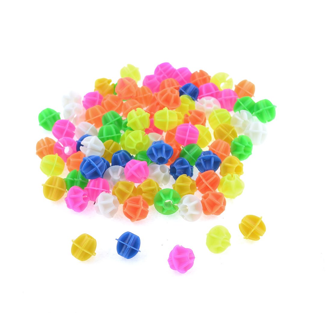 sourcing map 14mm Dia Colorful Plastic Bike Bicycle Spoke Beads Decoration 90 Pcs
