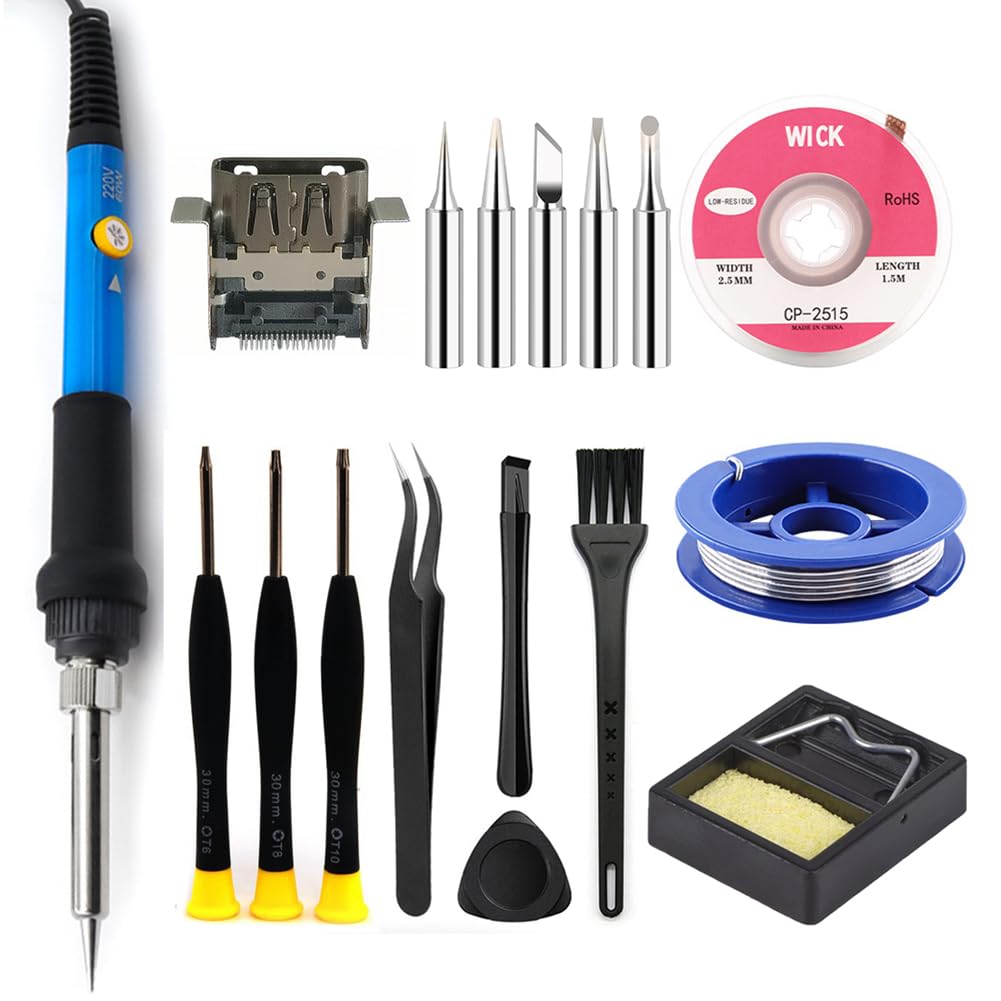 MYPUQIAO HDMI Port Repair Kit for Xbox Series X, with 60W Soldering Iron Station, Screwdrivers & Full Tool Set for Xbox Series X Console HDMI Port Replacement(xsx-1k)
