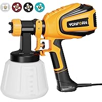 VONFORN Paint Sprayer, 700W HVLP Spray Gun with Cleaning & Blowing Joints, 4 Nozzles and 3 Patterns, Easy to Clean, for Furni