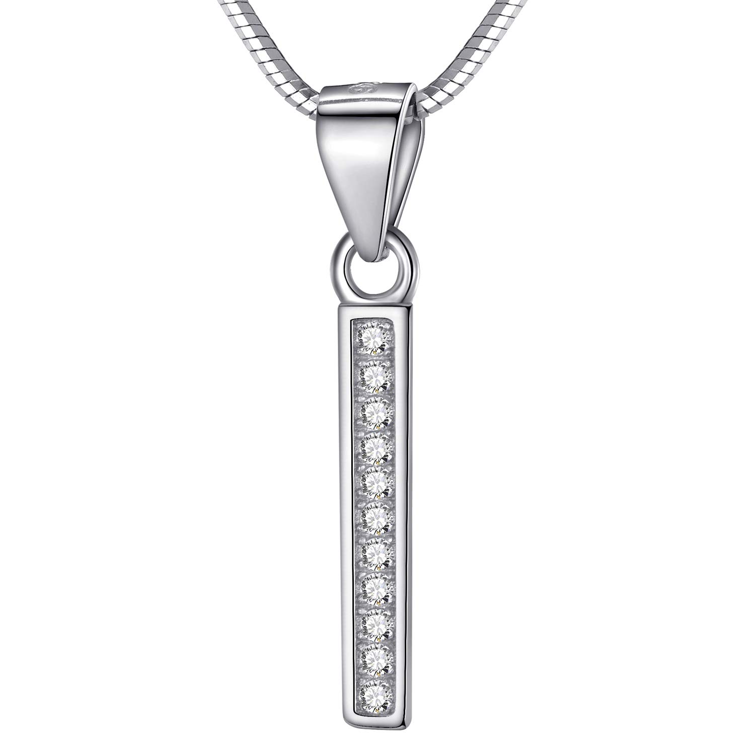 Morella Women's Letter Necklace Necklace and Pendant Letter I - 925 Sterling Silver Rhodium Plated – 45 cm Long — image 1