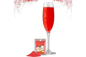 CAPPSTAN UK Twinkle My Drink® Valentines Red Edible Glitter for Drinks | Valentines Day Decorations | Red Cocktail Decorations | 5g up to 25 Servings
