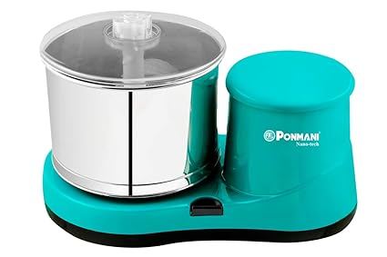 Ponmani Nano Tech Plastic Table Top Wet Grinder (Greenish Blue, 2 L)