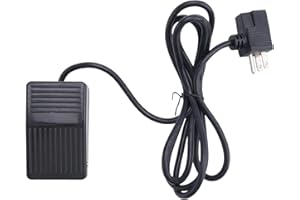 Luejnbogty Foot Switch, Foot Pedal Switch Cable with 3- Piggyback Plug, Foot Operated Pedal Controller Power Switch US Plug