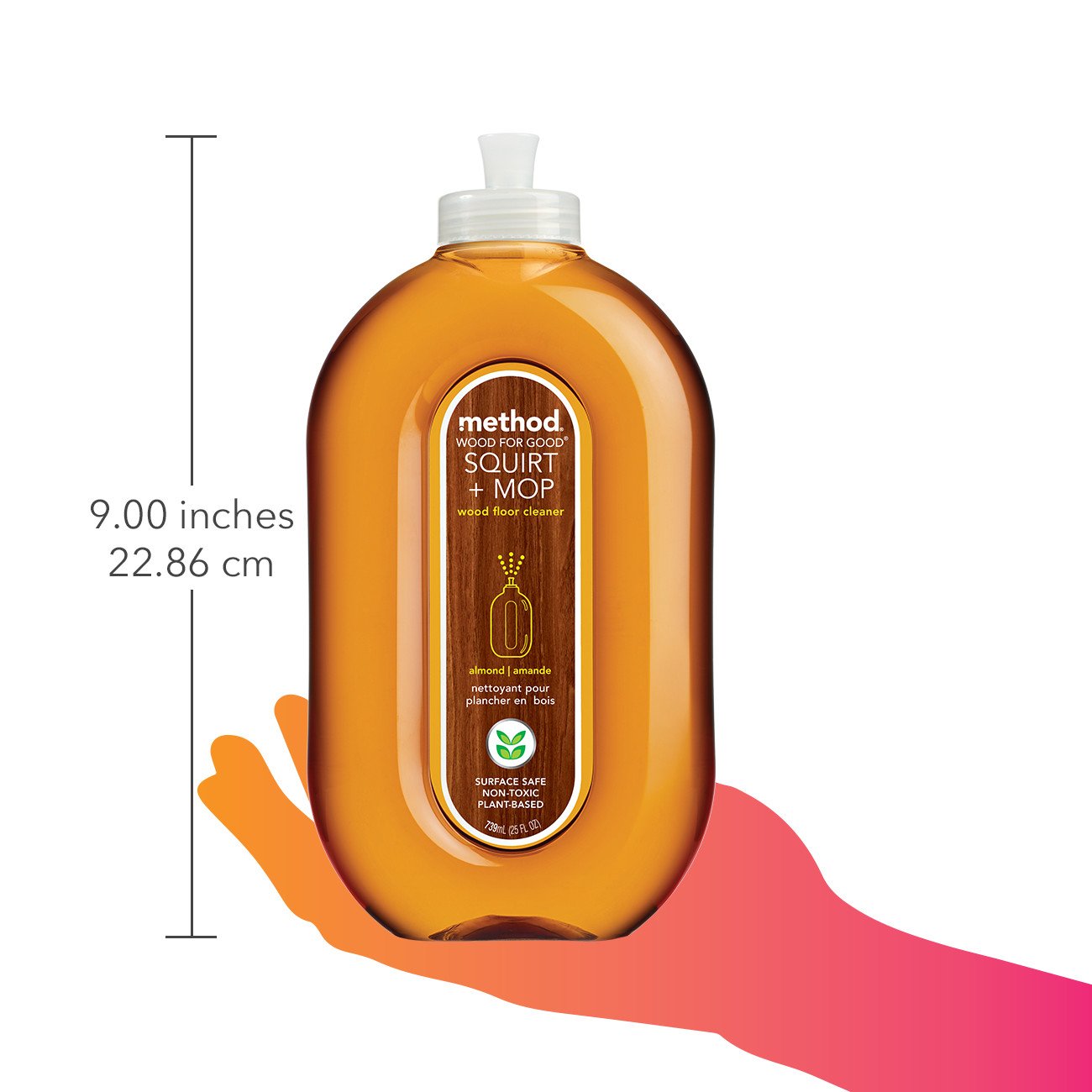 Method Squirt Mop Wood Floor Cleaner Almond 25 Fl Oz 739 Ml