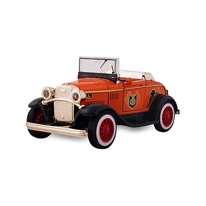 Gooyo Vintage Cars Retro Style 1:32 Vintage Toy Cars Scale Die-cast Car Model Collection Light & Sound (Orange)