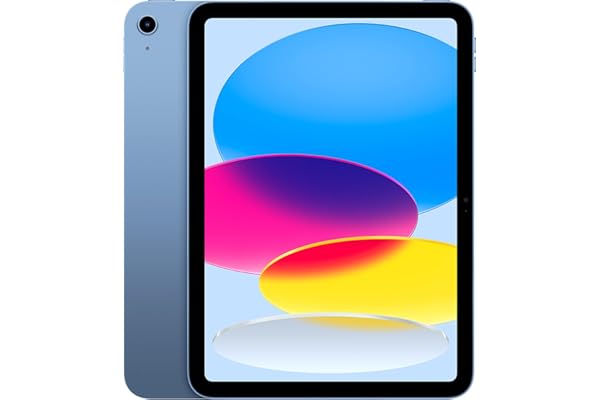 Apple iPad (10th Generation): with A14 Bionic chip, 10.9-inch Liquid Retina Display, 64GB, Wi-Fi 6, 12MP front/12MP Back Camera, Touch ID, All-Day Battery Life – Blue