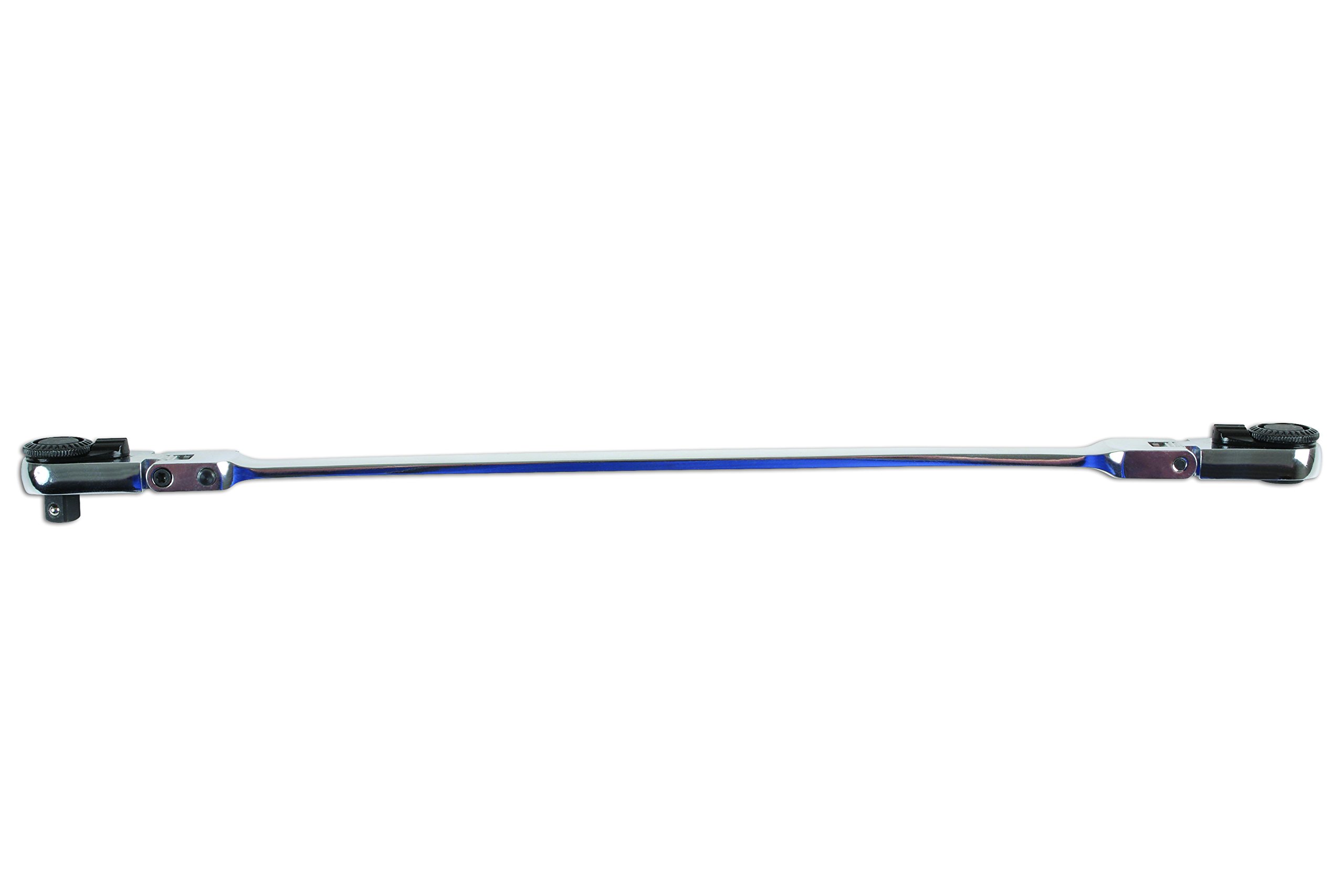 Laser 6744 Flexi-Head Ratchet & Bit Driver 1/4"D, Silver