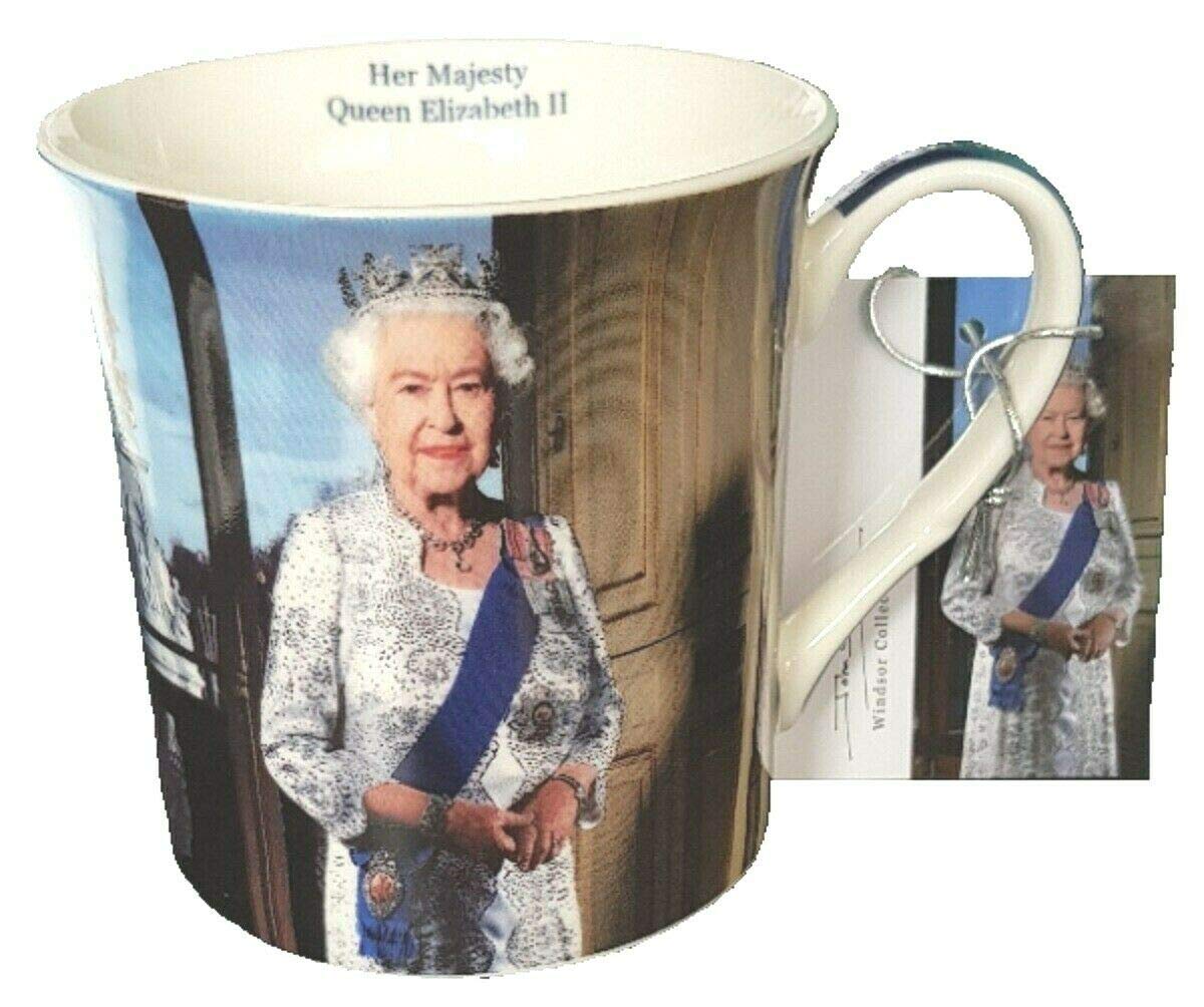 Queen Elizabeth II Mug Souvenir Gift John Swannell Official Portrait China Cup