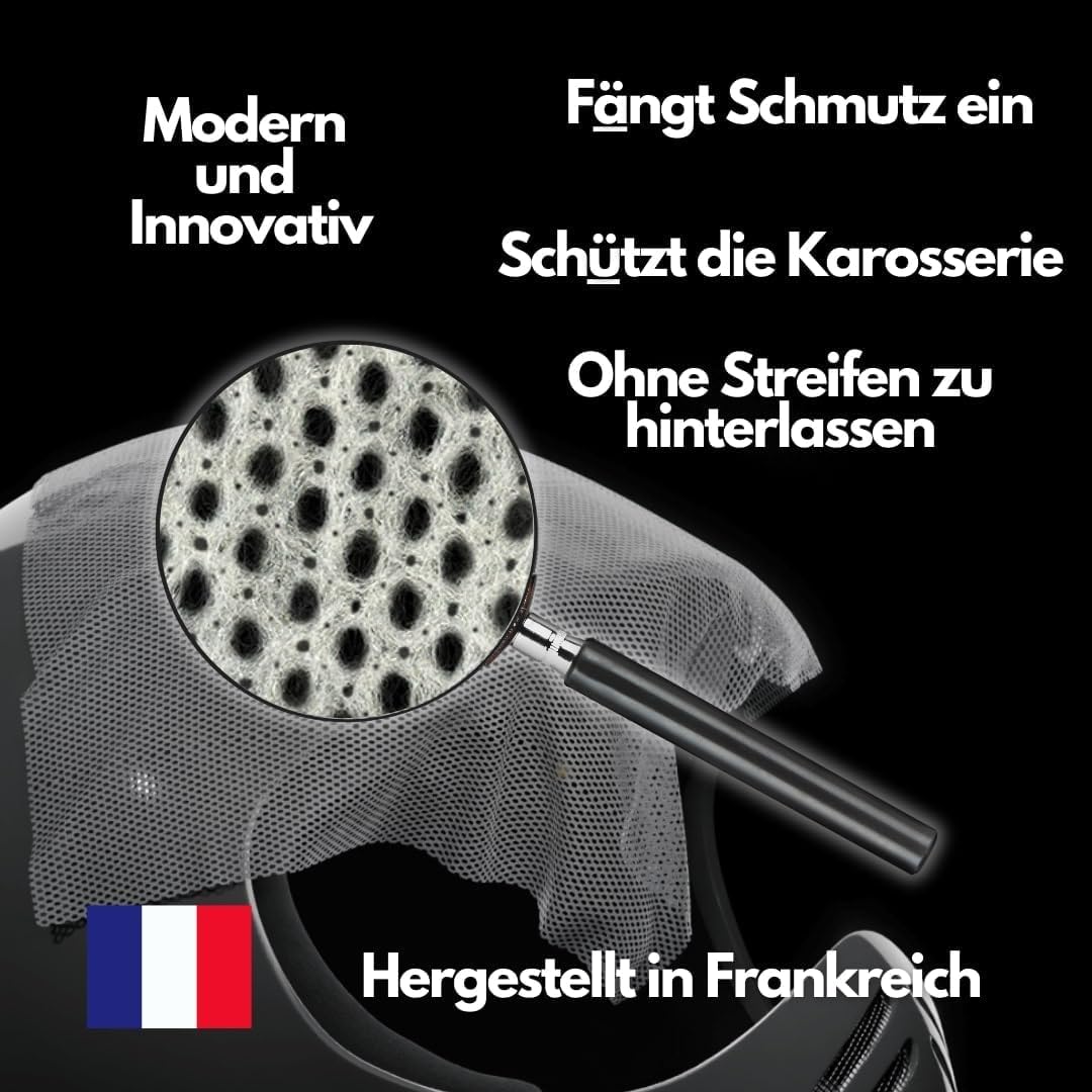 VULCANET Auto & Motorrad Reinigungsset für Experten, 80 Reinigungstücher + Inklusive Mikrofaser & Detailing Bürste – Reinigt, Poliert, Schützt – All-in-One Reiniger Karosserie, Felgen, Innenraum 7