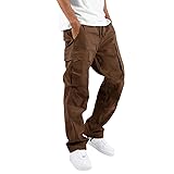 THWEI Mens Cargo Pants Casual Joggers Athletic