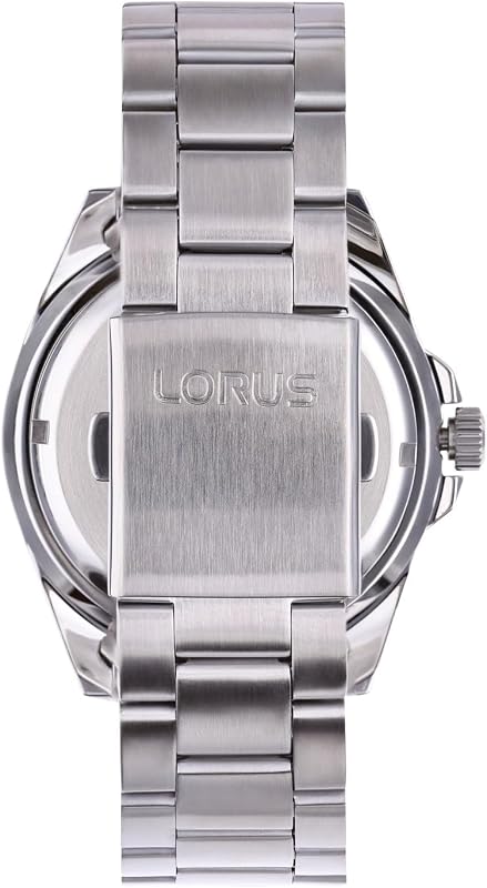 Orologio automatico analogico da uomo con bracciale in acciaio inossidabile, Argento/Verde - RL475BX9