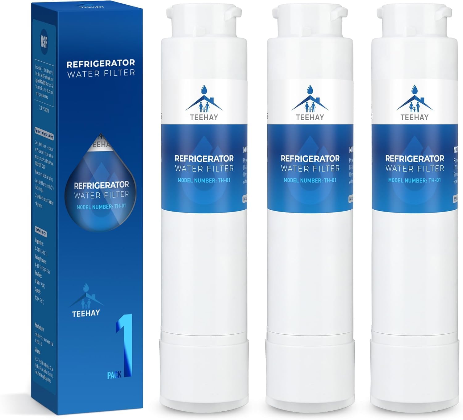 Photo 1 of TEEHAY EPTWFU01 PureSource Ultra II Refrigerator Water Filter, Compatible with Electrolux EWF02, Frigidaire Gallery FGSS2635TF, LGHB2869TF, LGHD2369TF, LGHK2336TD, LGHK2336TF, LGHX2636TF, 3 Pack