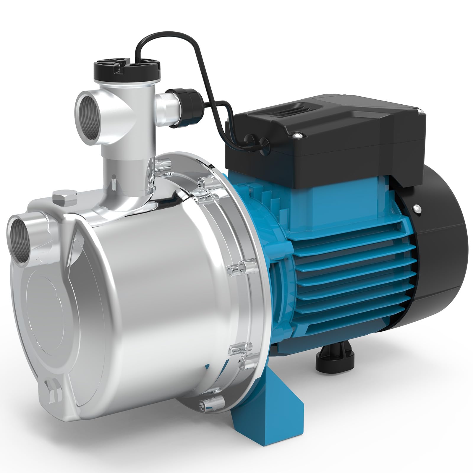 Photo 1 of 1.2 HP Smart Control Booster Jet Pump, 1200 GPH 115V Stainless Steel Shallow Well Pump with Automatic On/Off for Home, Garden, Farm Irrigation, and Sprinkler Systems, Enhanced Water Pressure
