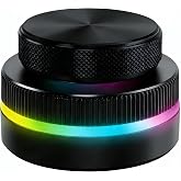 LICAEVEY Customizable RGB Media Controller Knob, Dual Rotary Dials for Volume &amp; Page Turning, 2.4G BT USB C Programmable Shortcut Device for PC Tablet
