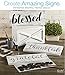 Grateful, Thankful, Blessed Stencil Set | Large Beautiful Calligraphy Stencils for Painting on Wood, DIY Farmhouse Decor, Create Rustic French Country Word Stenciled Signs
