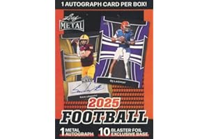 GENERIC 2025 Leaf METAL Football Factory Sealed Blaster Box with METAL AUTO & (10) EXCLUSIVE Foil Cards! Look for Autos of Patrick Mahomes, Peyton Manning, Bryce Underwood, Cam Ward, Jayden Daniels & More!