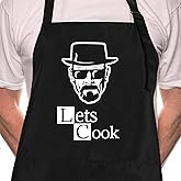 ZOORON Funny Cooking Chef Apron with Pockets BBQ Kitchen Work Aprons Birthday Father’s Day Grilling Gifts for Dad, Husband