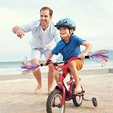 obqo Kids Bike Bell and 2 Pack Streamers Pink Purple Red Blue 22mm Handlebar view 5