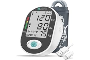 ZIQING Blood Pressure Monitors, Bp Monitor - Blood Pressure Machine Large Cuff Blood Pressure Monitor Upper Arm Cuff 8.7''-17.3'', Large Screen, 2 Users Total 198 Memories