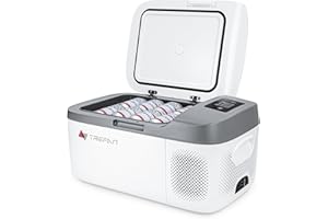 TREFAN 12V Refrigerator 20Q/18L, Portable Freezer Car Cooler Plug in (-4℉-68℉), Electric Coolers for Vehicles AC/DC, 12V Fridge Freezer Car Fridge RV Refrigerator with Compressor for Camping, Travel