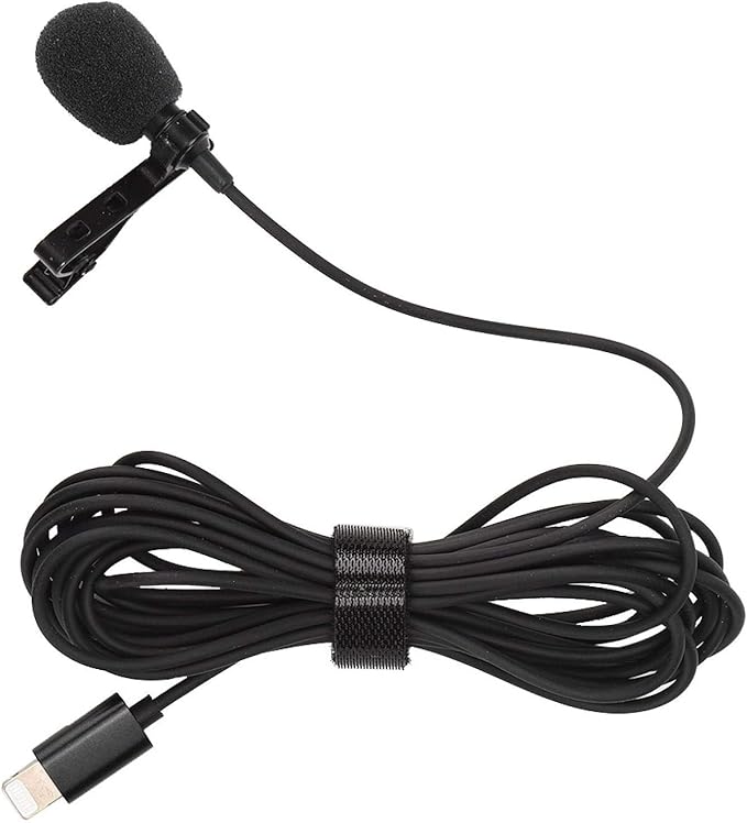 Collar Clip Microphone, Durable Microphone, for Interviews Recordings