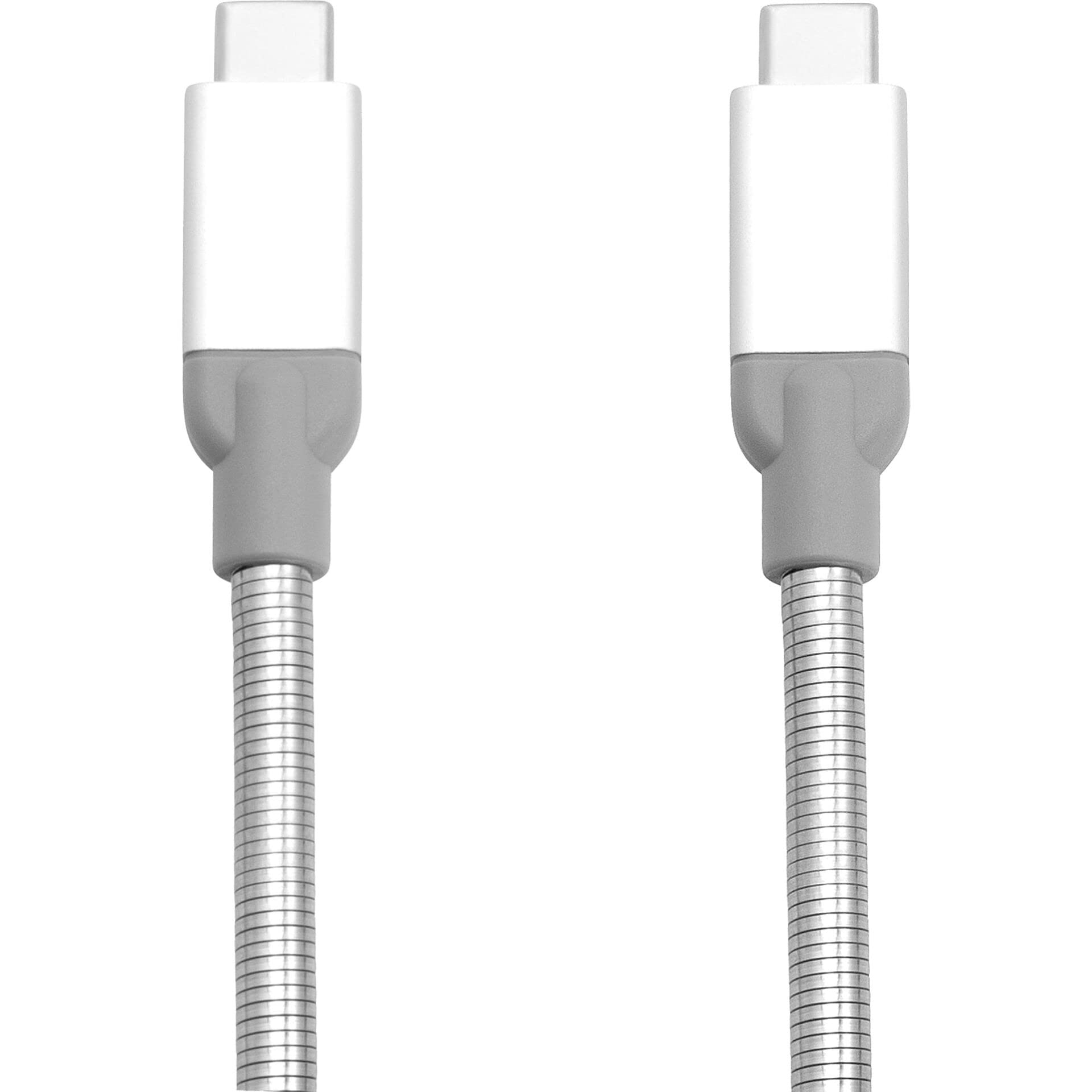 Verbatim USB-C to USB-C charging cable silver - robust Android charger - flexible stainless steel - 30 cm charging cable smartphone - mobile phone cable - USB charger - cellphone charger — image 1