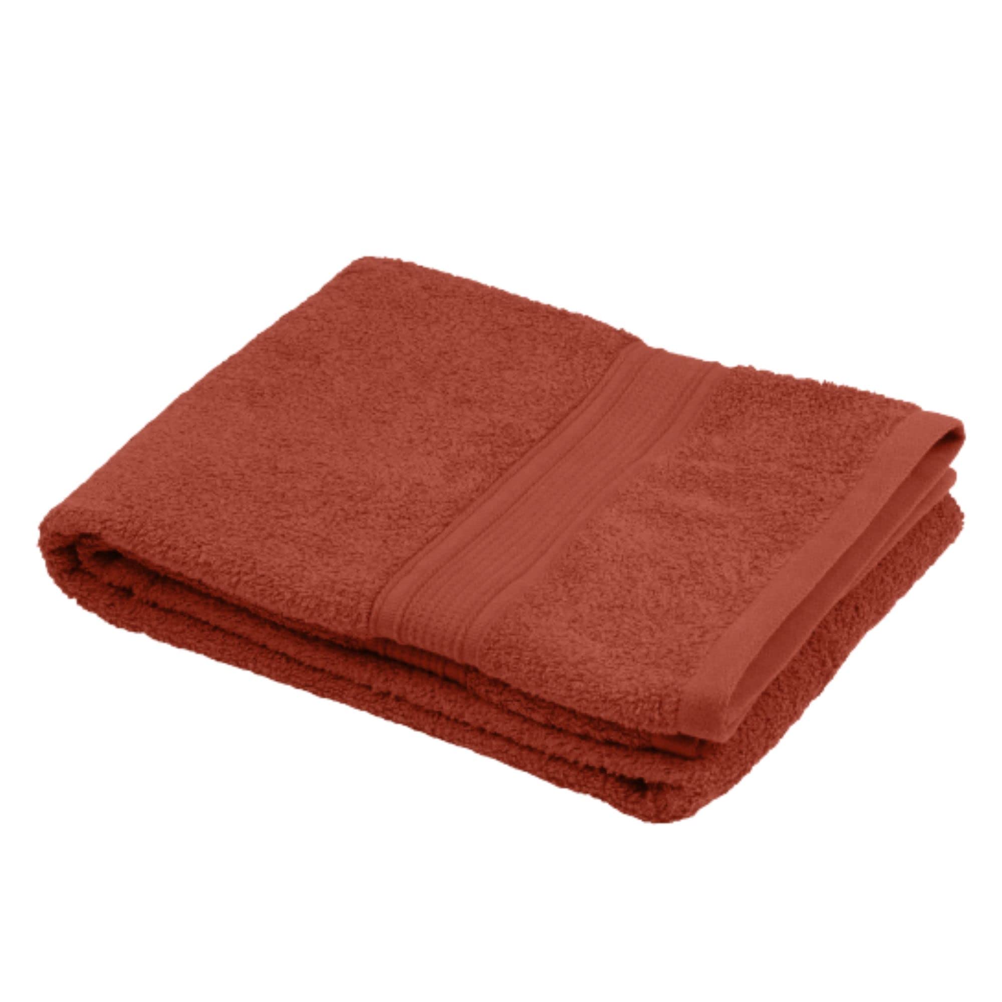 Stof - Bath Towel - Size 70 x 140 cm - 100% Organic Cotton - Terracotta - Lagoon Model - Bath Linen - Wash at 40 cm