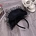 Tinksky Children Halloween Headband Feather Party Witch Hat for Costume Dress up Party Performance Supplies (Black)