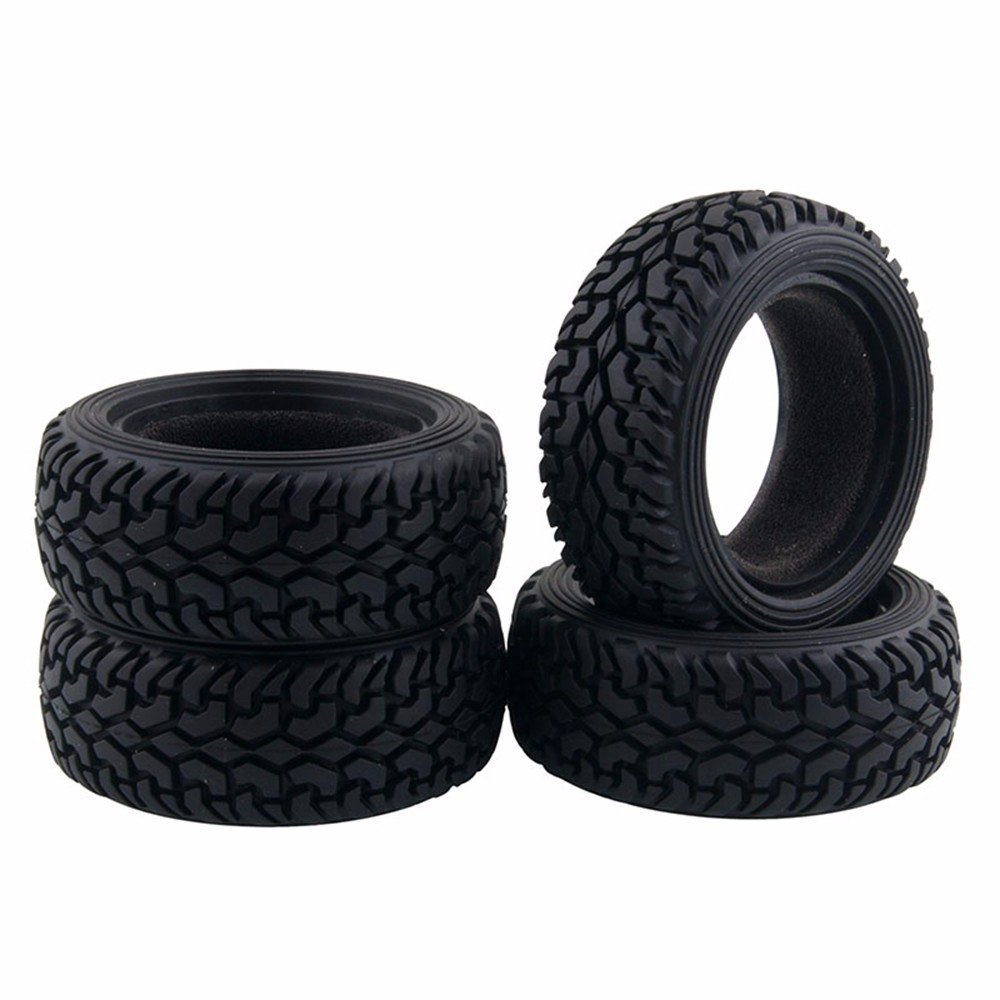 LAFEINA 4PCS High Performance RC Rally Car Grain Rubber Tires for 110