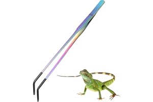 Feeding Tongs - Long Aquarium Tweezers | Silicone Head Non Slip Accessories Tools for Lizards Aquatic Plants Spider Pet Tank 