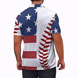 Xdceu American Flag Polo Shirts for Men Golf Polo