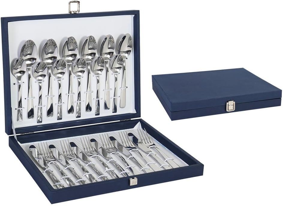 EMPRESS CUTLERY STAINLESS STEEL 24 PIECES WITH CASE - COMPLETE SET