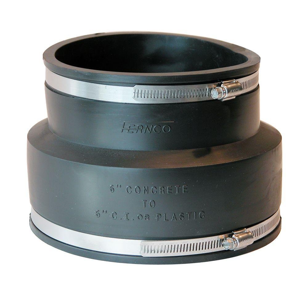 Fernco 6 Concrete X 6 Cast Iron Pvc Coupling Hydraulic Couplings