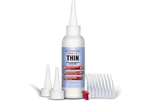 Starbond Super Fast Thin, Premium Instant CA (Cyanoacrylate Adhesive) Super Glue Plus Extra Cap and Microtips, (for Woodturning, Pen Turning, Hobby, Stabilizing, Finish, Inlay) (4 Ounce)