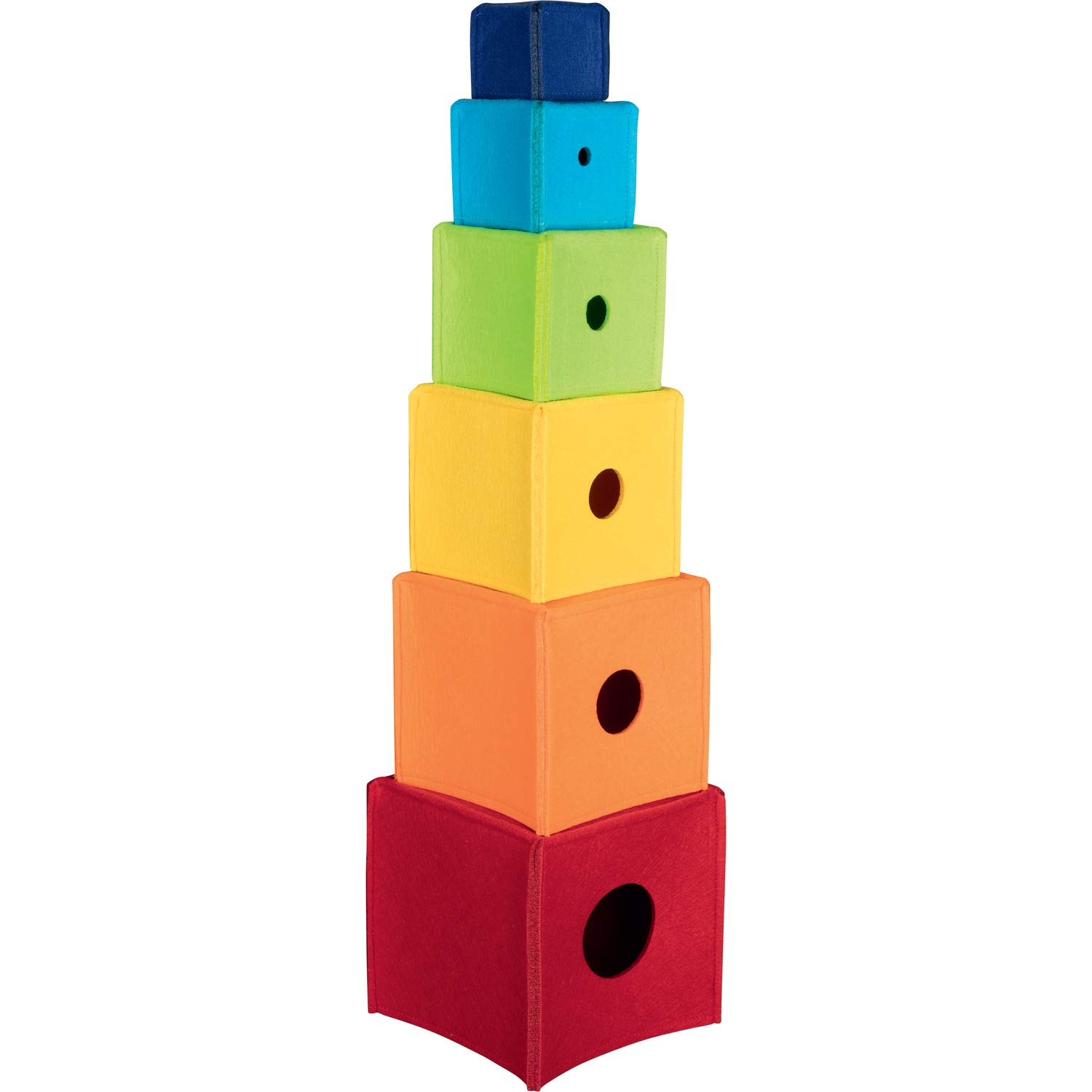 Goki 58676 Rainbow Stackable Cube